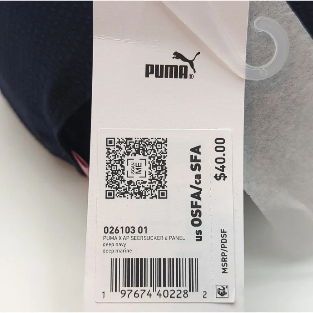 Puma x Arnold Palmer Seersucker Golf Hat Navy Snapback